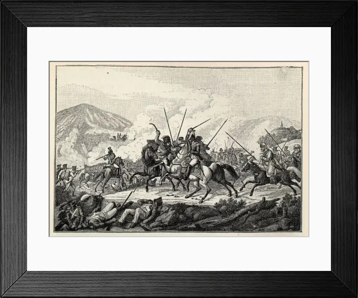 Framed Print : General Vandamme's capture at the Battle of Kulm on August 30, 1813. Creator: Rahl, Carl Heinrich (1779-1843)