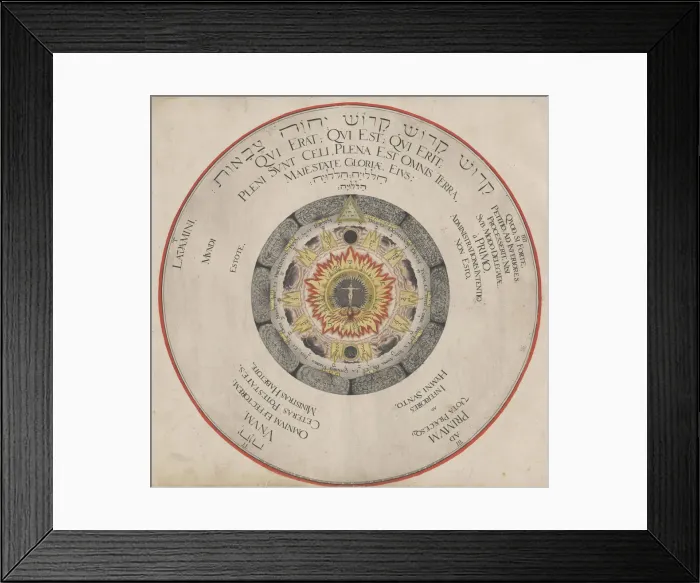 Framed Print : Illustration from the book Amphitheatrum Sapientiae Aeternae'by H Framed Print : Illustration from the book Amphitheatrum Sapientiae Aeternae'by H