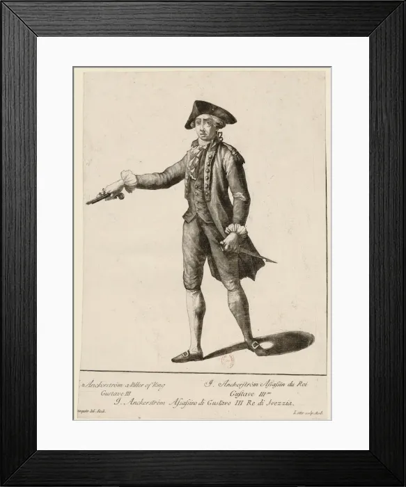 Framed Print : Jacob Johan Anckarstrom (1762-1792), 1792. Creator: Lotter, Matthaus Albrecht (1741-1810) Framed Print : Jacob Johan Anckarstrom (1762-1792), 1792. Creator: Lotter, Matthaus Albrecht (1741-1810)