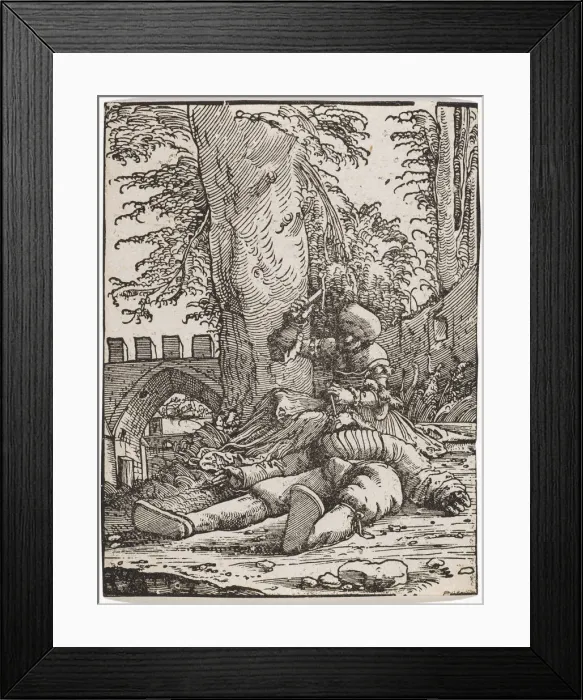 Framed Print : Jael kills Sisera, c. 1523. Creator: Altdorfer, Albrecht (c. 1480-1538) Framed Print : Jael kills Sisera, c. 1523. Creator: Altdorfer, Albrecht (c. 1480-1538)