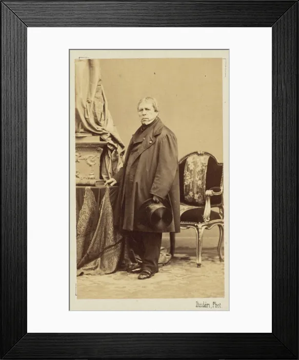Framed Print : Jean-Auguste-Dominique Ingres, ca 1860. Creator: Disderi Framed Print : Jean-Auguste-Dominique Ingres, ca 1860. Creator: Disderi