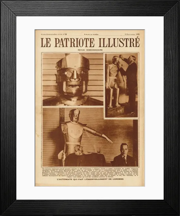 Framed Print : Eric, the first British robot at the Exhibition of the Society of Model Engineers in Framed Print : Eric, the first British robot at the Exhibition of the Society of Model Engineers in