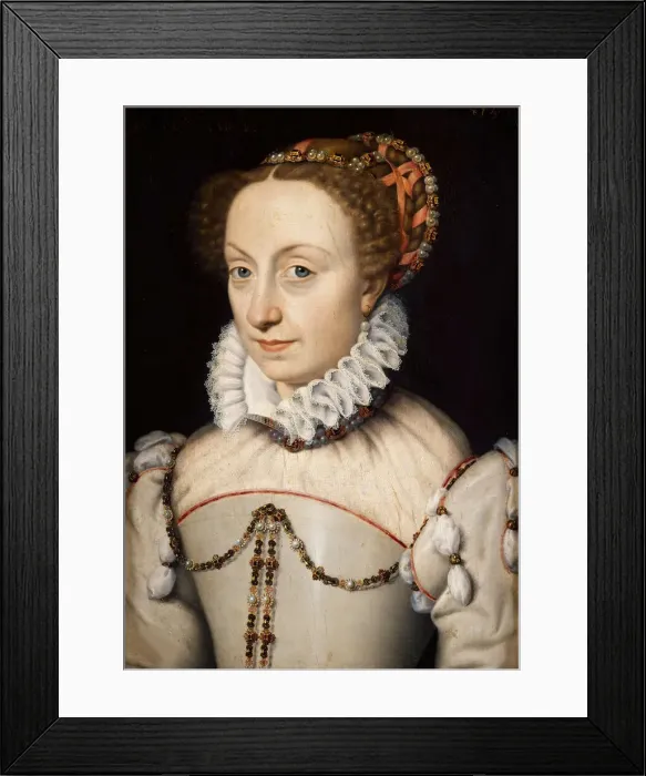 Framed Print : Jeanne d Albret, Queen of Navarre (1528-1572), c. 1570. Creator: Clouet Framed Print : Jeanne d Albret, Queen of Navarre (1528-1572), c. 1570. Creator: Clouet