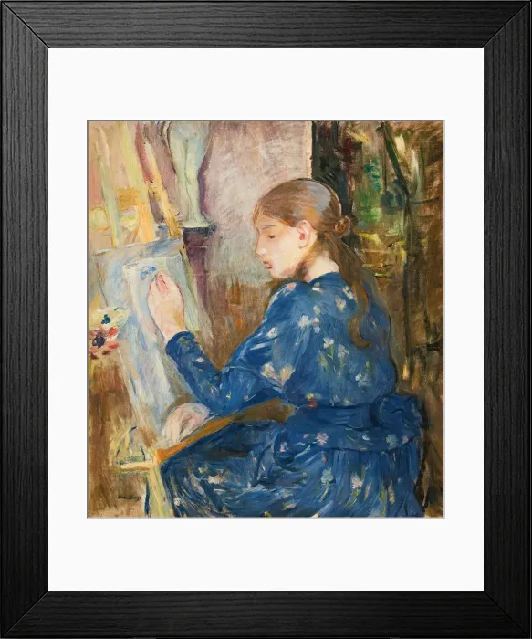 Framed Print : Jeune fille ecrivant, 1891. Creator: Morisot, Berthe (1841-1895) Framed Print : Jeune fille ecrivant, 1891. Creator: Morisot, Berthe (1841-1895)