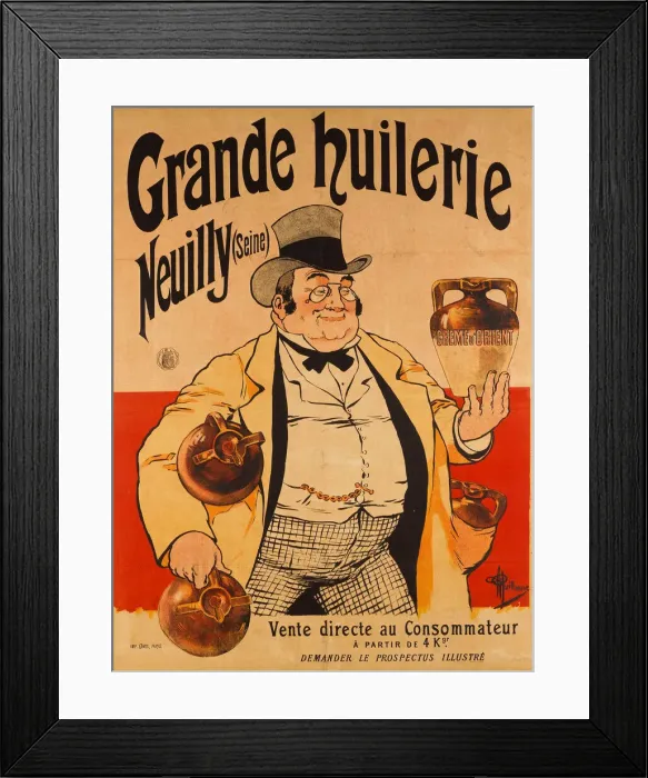 Framed Print : Grande huilerie - Neuilly (Seine), c. 1895. Creator: Guillaume, Albert (1873-1942) Framed Print : Grande huilerie - Neuilly (Seine), c. 1895. Creator: Guillaume, Albert (1873-1942)