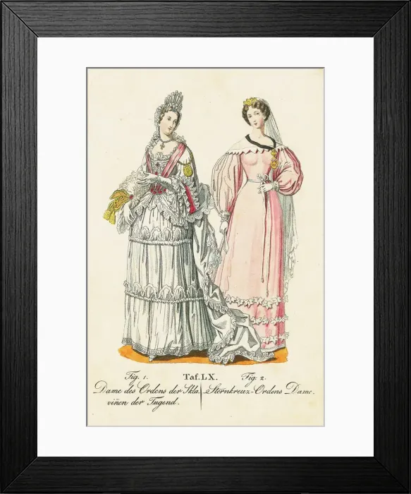 Framed Print : Lady of the Order of the Slaves of Virtue and Lady of the Order of the Starry Cross Framed Print : Lady of the Order of the Slaves of Virtue and Lady of the Order of the Starry Cross