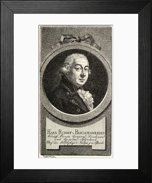 Framed Print : Johann (Hans) Rudolf von Bischoffwerder (1741-1803). Creator: Knesing, Theodor (1840-?)