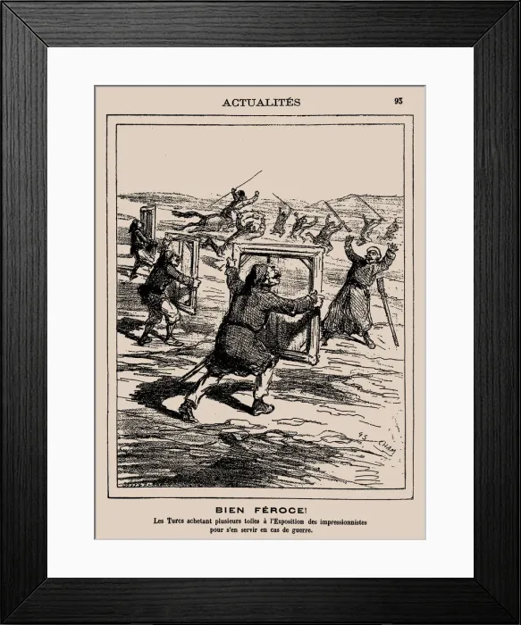Framed Print : Ferocious! The Turks buying several works at the Impressionist Exhibition... 1877 Framed Print : Ferocious! The Turks buying several works at the Impressionist Exhibition... 1877
