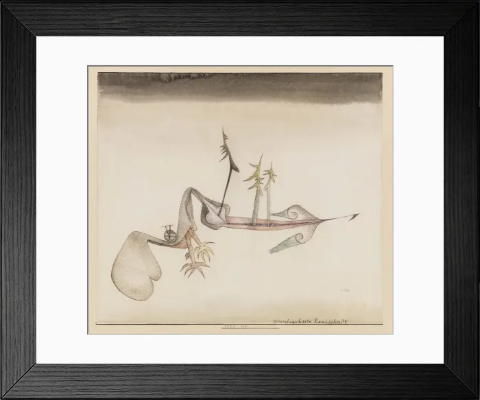 Framed Print : Grundverhexte Landschaft, 1924. Creator: Klee, Paul (1879-1940) Framed Print : Grundverhexte Landschaft, 1924. Creator: Klee, Paul (1879-1940)