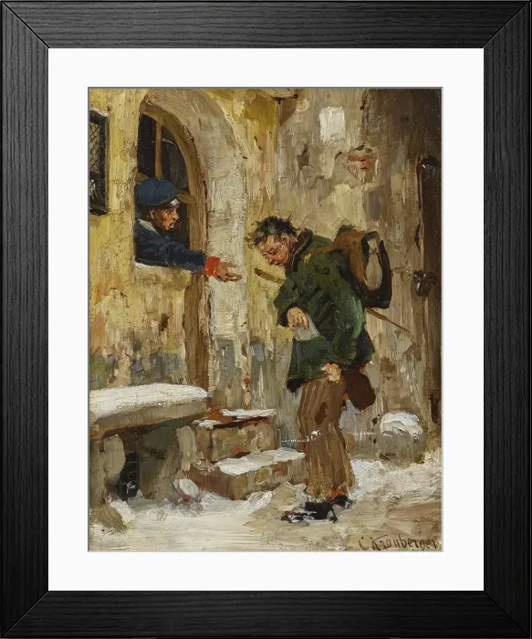 Framed Print : Identity card control. Creator: Kronberger, Carl (1841-1921) Framed Print : Identity card control. Creator: Kronberger, Carl (1841-1921)