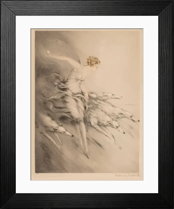Framed Print : L elan, 1928. Creator: Icart, Louis Justin Laurent (1888-1950) Framed Print : L elan, 1928. Creator: Icart, Louis Justin Laurent (1888-1950)