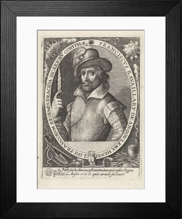 Framed Print : Francois Ravaillac (1578-1610), the murderer of King Henry IV of France Framed Print : Francois Ravaillac (1578-1610), the murderer of King Henry IV of France