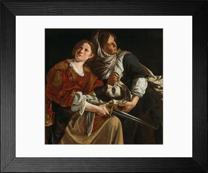 Framed Print : Judith with the Head of Holofernes and a servant. Creator: Gentileschi Framed Print : Judith with the Head of Holofernes and a servant. Creator: Gentileschi