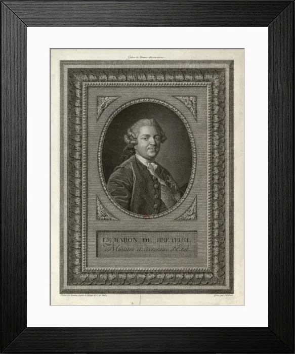 Framed Print : Louis Charles Auguste Le Tonnelier, Baron de Breteuil (1730-1807)