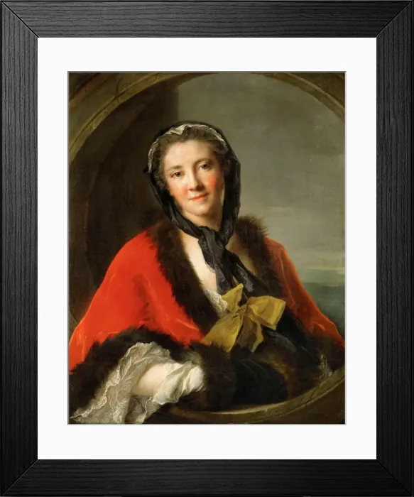 Framed Print : La comtesse Tessin, 1741. Creator: Nattier, Jean-Marc (1685-1766) Framed Print : La comtesse Tessin, 1741. Creator: Nattier, Jean-Marc (1685-1766)