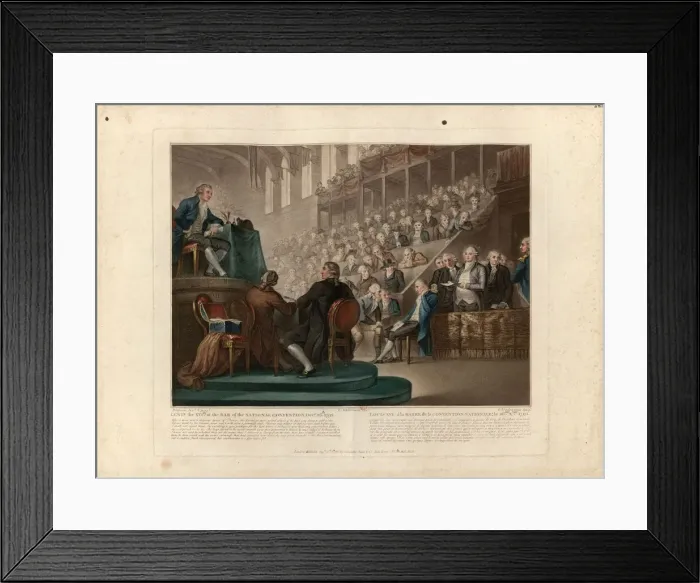Framed Print : Louis XVI before the National Convention in December 1792, 1796 Framed Print : Louis XVI before the National Convention in December 1792, 1796