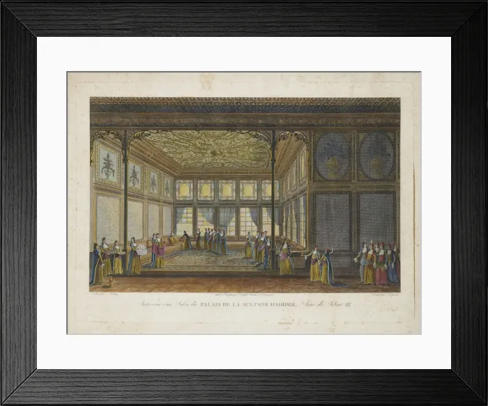Framed Print : Interior in the Palace of princess Hatice Sultan, half sister of Sultan Selim III, c Framed Print : Interior in the Palace of princess Hatice Sultan, half sister of Sultan Selim III, c