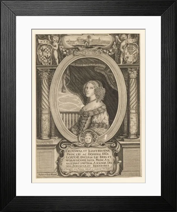 Framed Print : Louise of Anhalt-Dessau (1631-1680), Duchess of Legnica, Brzeg, Wolow, and Olawa, c. 1660 Framed Print : Louise of Anhalt-Dessau (1631-1680), Duchess of Legnica, Brzeg, Wolow, and Olawa, c. 1660