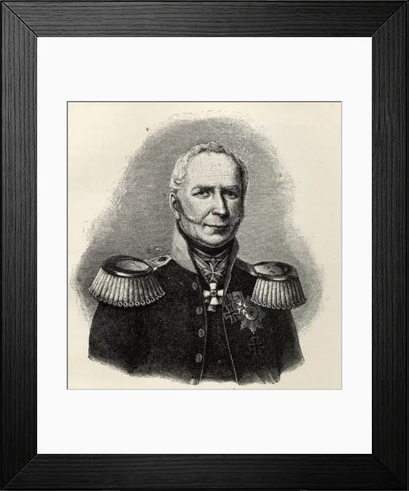 Framed Print : General Hermann von Boyen (1771-1848). Creator: Jentzen, Friedrich (1804-1875)