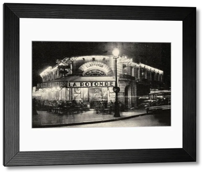 Framed Print : La Rotonde, Boulevard du Montparnasse, c. 1925. Creator: Anonymous Framed Print : La Rotonde, Boulevard du Montparnasse, c. 1925. Creator: Anonymous
