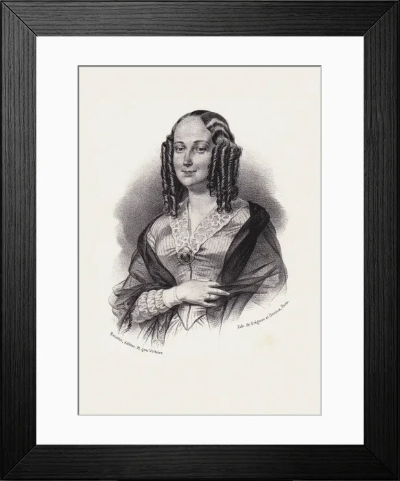 Framed Print : Louise Colet. Creator: Anonymous Framed Print : Louise Colet. Creator: Anonymous