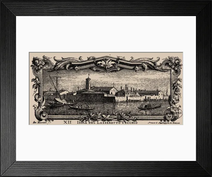 Framed Print : Isolario veneto, XII. Isola del Lazzaretto Vecchio, 1777 Framed Print : Isolario veneto, XII. Isola del Lazzaretto Vecchio, 1777