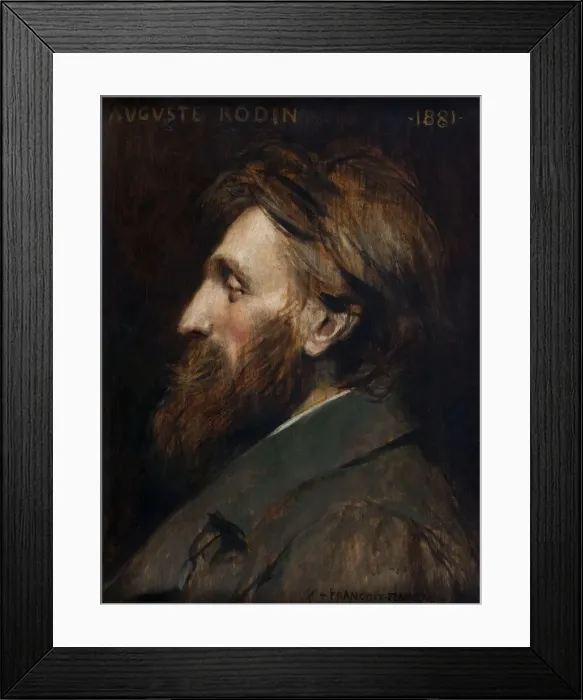 Framed Print : Portrait of Auguste Rodin (1840-1917), 1881. Creator: Flameng, Francois (1856-1923) Framed Print : Portrait of Auguste Rodin (1840-1917), 1881. Creator: Flameng, Francois (1856-1923)
