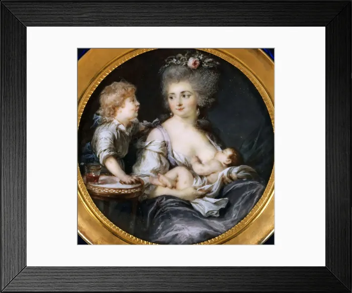 Framed Print : Madame Mitoire and her children. Creator: Labille-Guiard, Adelaide (1749-1803) Framed Print : Madame Mitoire and her children. Creator: Labille-Guiard, Adelaide (1749-1803)