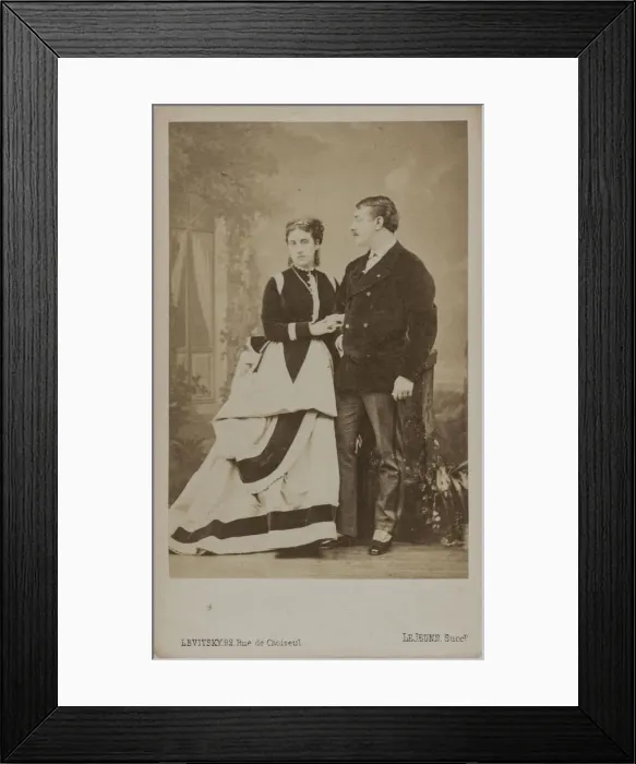 Framed Print : Paul Pavlovich Demidoff, 2nd Prince of San Donato (1839-1885), with his wife, Maria Framed Print : Paul Pavlovich Demidoff, 2nd Prince of San Donato (1839-1885), with his wife, Maria