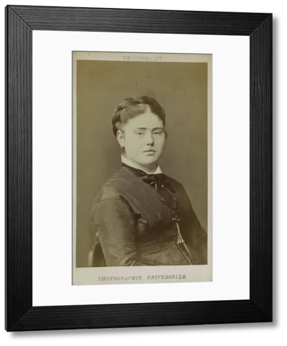 Framed Print : Portrait of Caroline Duruof (1845-1933), 1873. Creator: Truchelut Framed Print : Portrait of Caroline Duruof (1845-1933), 1873. Creator: Truchelut