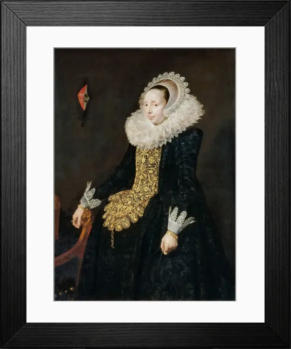 Framed Print : Portrait of Catharina Both van der Eem (1589-1666), 1620. Creator: Hals, Frans, after Framed Print : Portrait of Catharina Both van der Eem (1589-1666), 1620. Creator: Hals, Frans, after