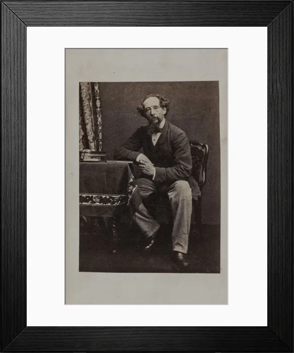 Framed Print : Portrait of Charles Dickens (1812-1870), 1860s. Creator: Anonymous Framed Print : Portrait of Charles Dickens (1812-1870), 1860s. Creator: Anonymous