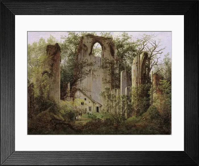 Framed Print : Monastery ruin Eldena near Greifswald, ca 1825. Creator: Friedrich Framed Print : Monastery ruin Eldena near Greifswald, ca 1825. Creator: Friedrich