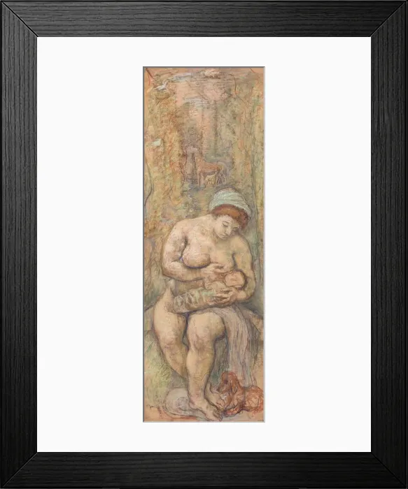 Framed Print : Mother, 1917. Creator: Genin, Robert (1884-1941) Framed Print : Mother, 1917. Creator: Genin, Robert (1884-1941)