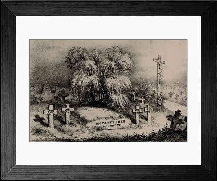 Framed Print : Mozarts grave question. According to original letters from Mozarts widow herself, 1856 Framed Print : Mozarts grave question. According to original letters from Mozarts widow herself, 1856