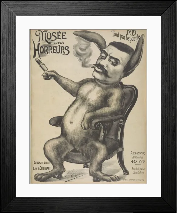 Framed Print : Musee des Horreurs (Gallery of Horrors): Alexandre Millerand, 1899 Framed Print : Musee des Horreurs (Gallery of Horrors): Alexandre Millerand, 1899