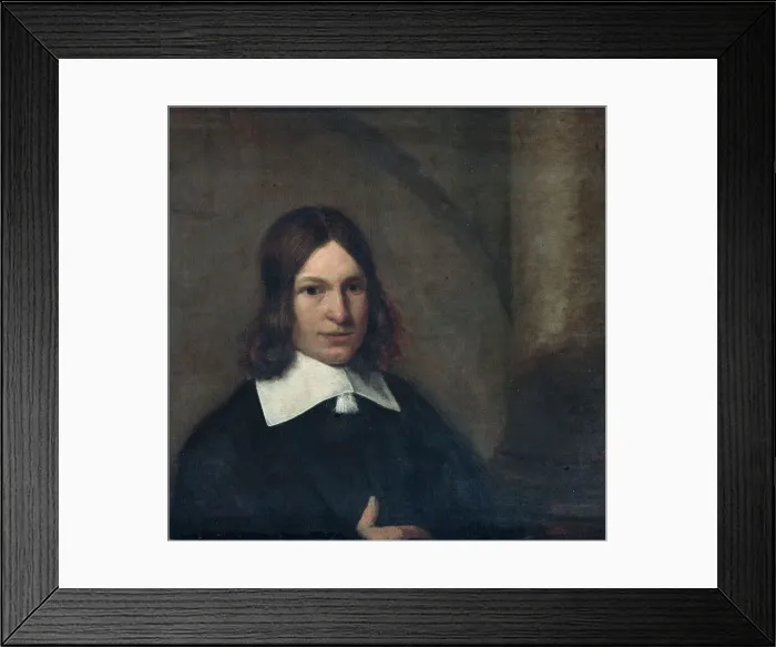 Framed Print : Portrait of a 19-year-old man. (Self-Portrait), 1648-1649