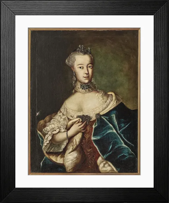 Framed Print : Portrait of a Friederike Caroline von Sachsen-Coburg-Saalfeld, Margravine of Framed Print : Portrait of a Friederike Caroline von Sachsen-Coburg-Saalfeld, Margravine of