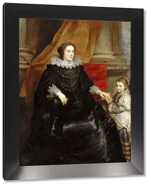 Portrait of a distinguished lady with her daughter, ca 1632
