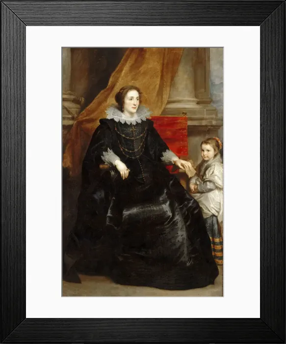 Framed Print : Portrait of a distinguished lady with her daughter, ca 1632 Framed Print : Portrait of a distinguished lady with her daughter, ca 1632