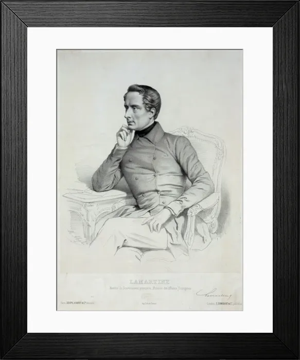 Framed Print : Portrait of Alphonse de Lamartine (1790-1869). Creator: Alophe Framed Print : Portrait of Alphonse de Lamartine (1790-1869). Creator: Alophe
