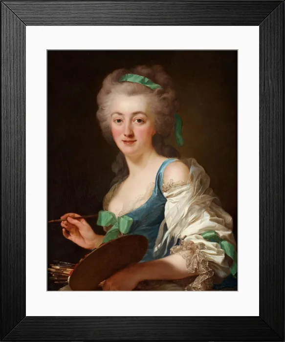 Framed Print : Portrait of Anne Vallayer-Coster (1744-1818), 1783. Creator: Roslin Framed Print : Portrait of Anne Vallayer-Coster (1744-1818), 1783. Creator: Roslin