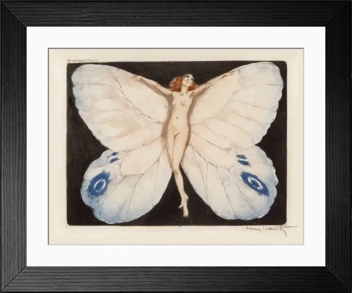 Framed Print : Open Wings, 1936. Creator: Icart, Louis Justin Laurent (1888-1950) Framed Print : Open Wings, 1936. Creator: Icart, Louis Justin Laurent (1888-1950)