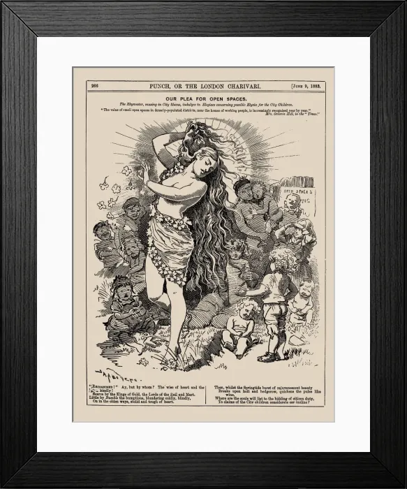 Framed Print : Our Plea for Open Spaces. (Punch, June 1883), 1883. Creator: Sambourne Framed Print : Our Plea for Open Spaces. (Punch, June 1883), 1883. Creator: Sambourne
