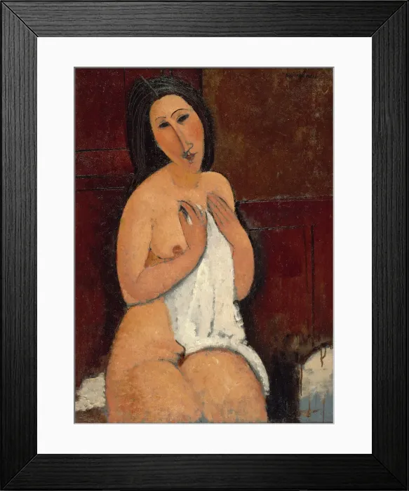Framed Print : Nu assis ala chemise, 1917. Creator: Modigliani, Amedeo (1884-1920) Framed Print : Nu assis ala chemise, 1917. Creator: Modigliani, Amedeo (1884-1920)
