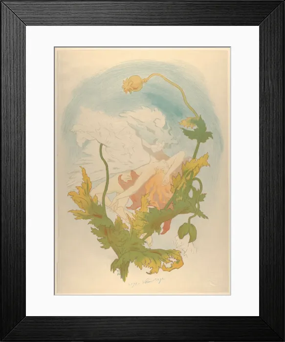 Framed Print : Opium, 1894. Creator: Prouve, Victor (1858-1943) Framed Print : Opium, 1894. Creator: Prouve, Victor (1858-1943)