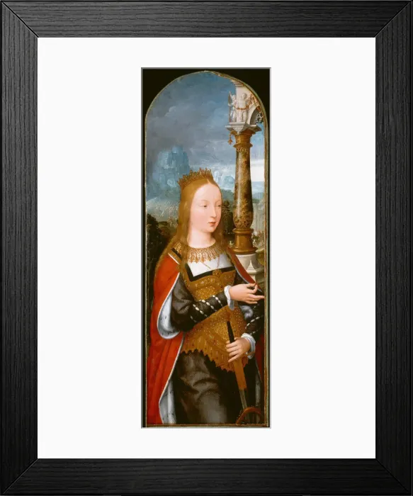 Framed Print : Saint Catherine, c. 1520. Creator: Jean Bellegambe Framed Print : Saint Catherine, c. 1520. Creator: Jean Bellegambe