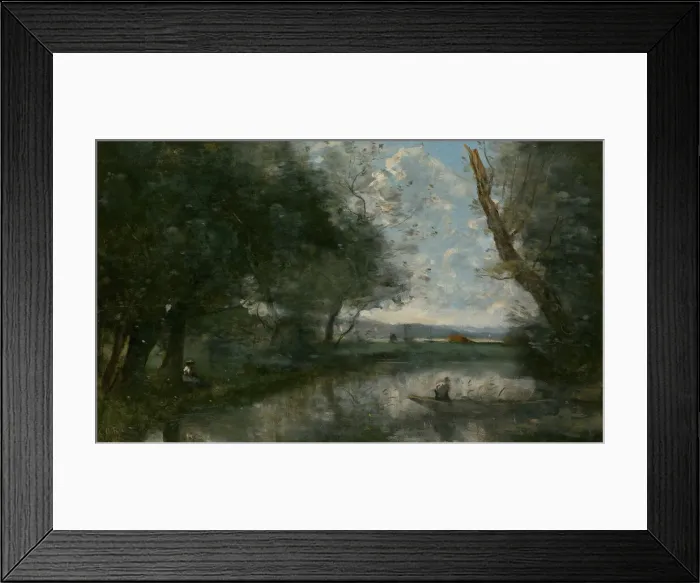 Framed Print : Landscape, 1865 / 70. Creator: Jean-Baptiste-Camille Corot Framed Print : Landscape, 1865 / 70. Creator: Jean-Baptiste-Camille Corot