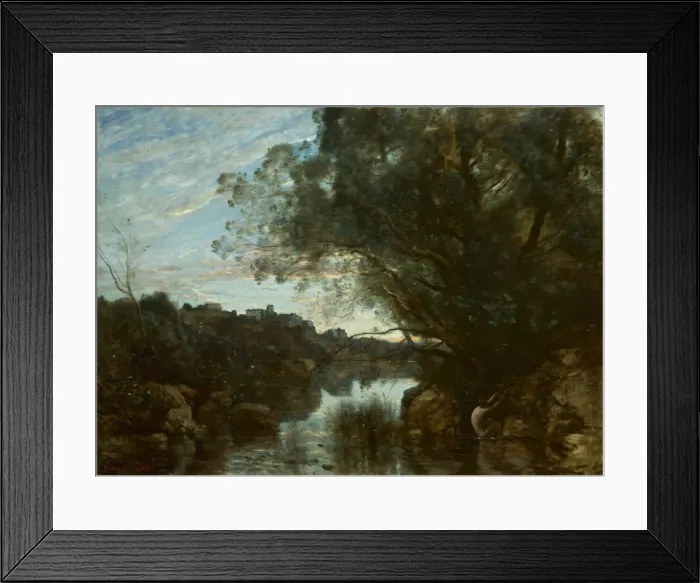 Framed Print : Souvenir of the Environs of Lake Nemi, 1865. Creator: Jean-Baptiste-Camille Corot Framed Print : Souvenir of the Environs of Lake Nemi, 1865. Creator: Jean-Baptiste-Camille Corot
