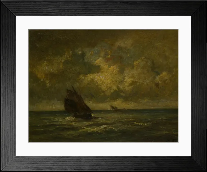 Framed Print : Two Boats in a Storm, 1870 / 75. Creator: Jules Dupré Framed Print : Two Boats in a Storm, 1870 / 75. Creator: Jules Dupré